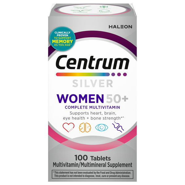 Centrum Silver Women 50+ Multivitamin Multimineral Supplement Tablets