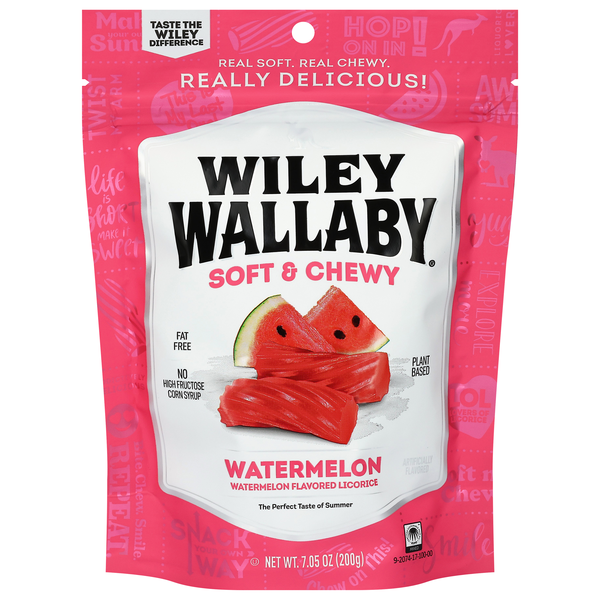 Wiley Wallaby Soft & Chewy Watermelon Licorice