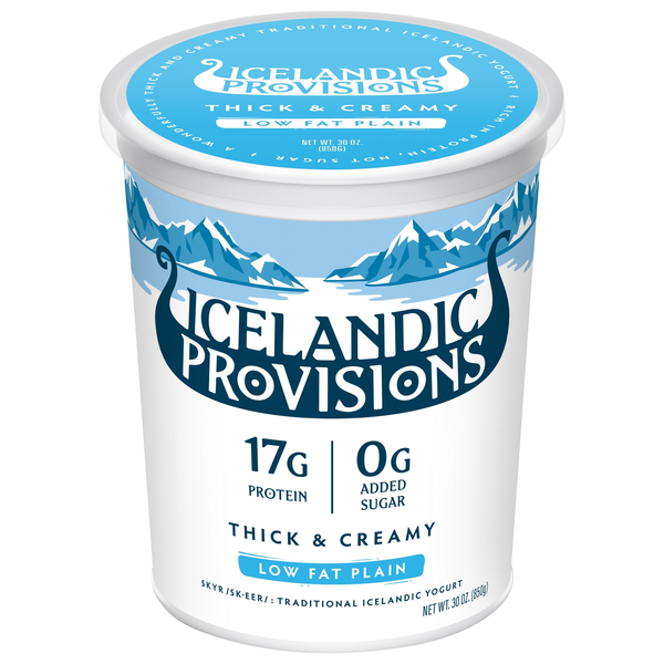 Icelandic Provisions Thick & Creamy Low Fat Plain Skyr Yogurt