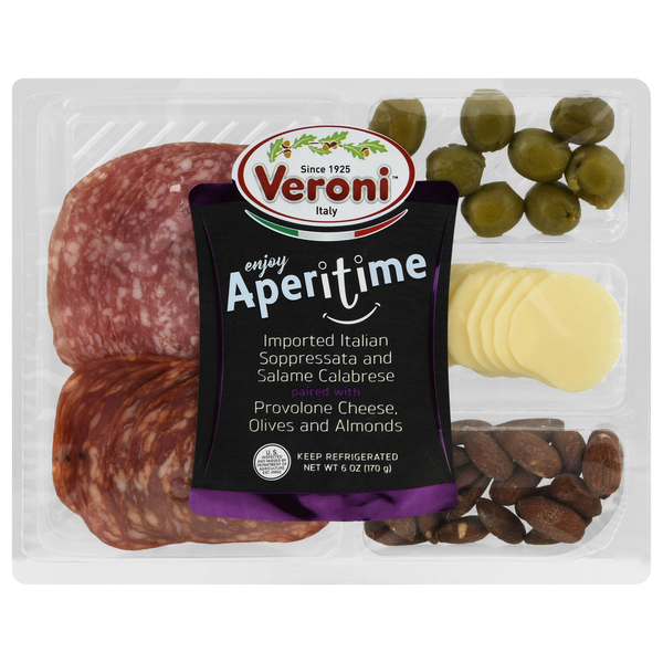 Veroni Soppressata Salame Provolone Olive & Almonds Snack Pack