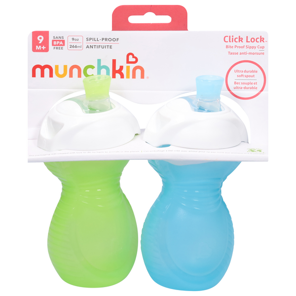 Munchkin Click Lock Bite Proof Sippy Cups 9 oz