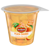 Del Monte Peach Chunks in Extra Light Syrup Fruit Cup