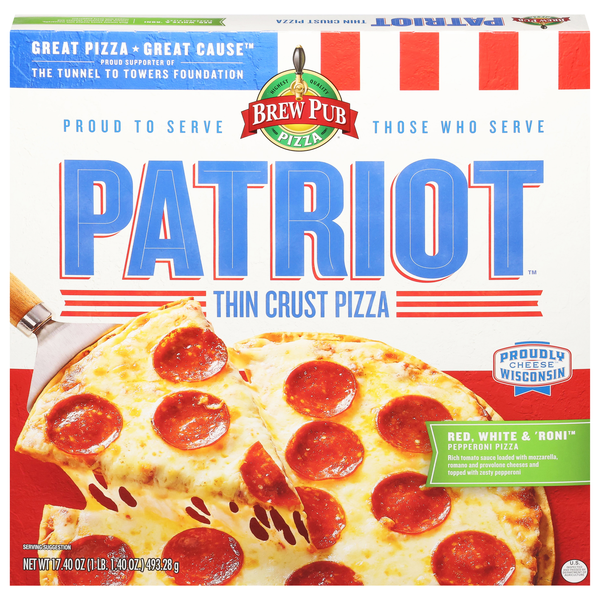 Save on Brew Pub Patriot Thin Crust Red White & 'Roni Pepperoni Pizza ...