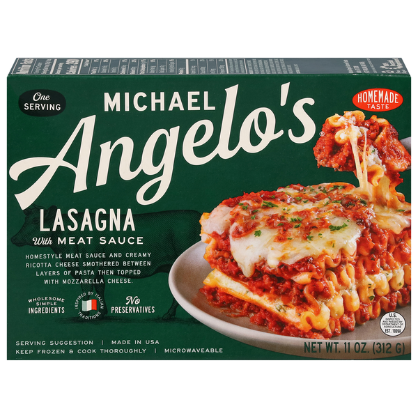 Michael Angelo's Lasagna with Meat Sauce Frozen Meal