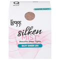 L'eggs Silken Mist Shaper Panty Tights Nude Silky Sheer Leq Size Q