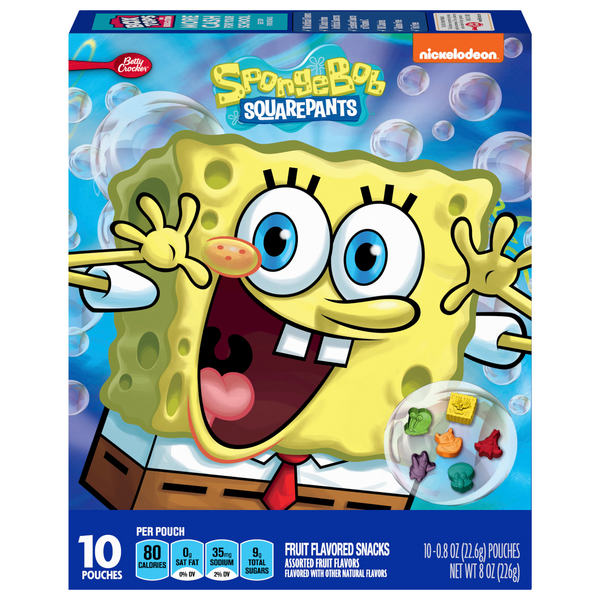 Save on Betty Crocker Fruit Flavored Snacks SpongeBob SquarePants 10