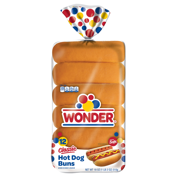Wonder Classic Hot Dog Buns - 12 ct