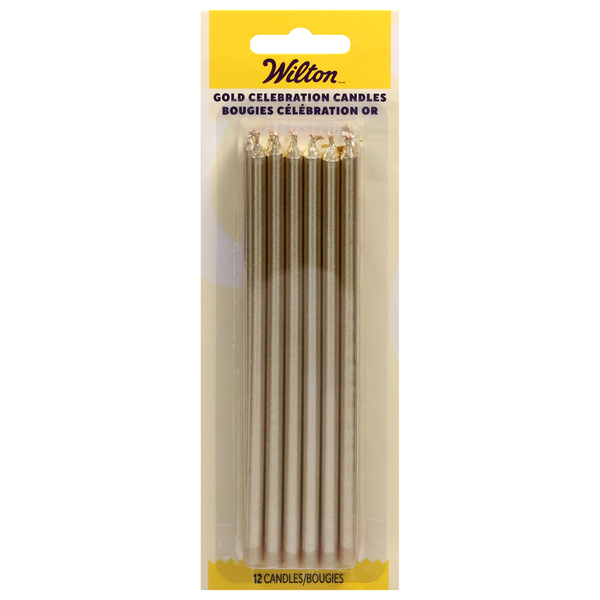 Wilton Tall Gold Birthday Candles