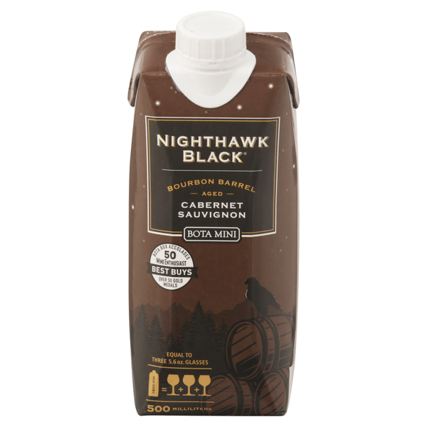 Bota Mini Nighthawk Black Bourbon Barrel Cabernet Sauvignon Wine Box