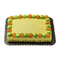 Stop & Shop Bakery Quarter Sheet Yellow Cake with Yellow Buttercream Icing