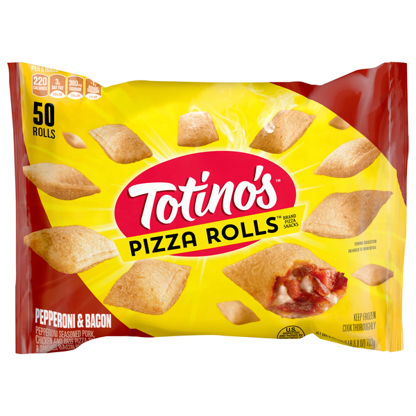 Totino's Pepperoni & Bacon Pizza Rolls Snacks - 50 ct Frozen