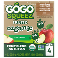 GoGo squeeZ Organic No Sugar Added Apple Apple Applesauce Pouches - 4 ct