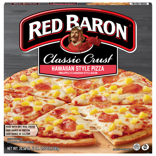 Red Baron Classic Crust Hawaiian Style Pizza Frozen