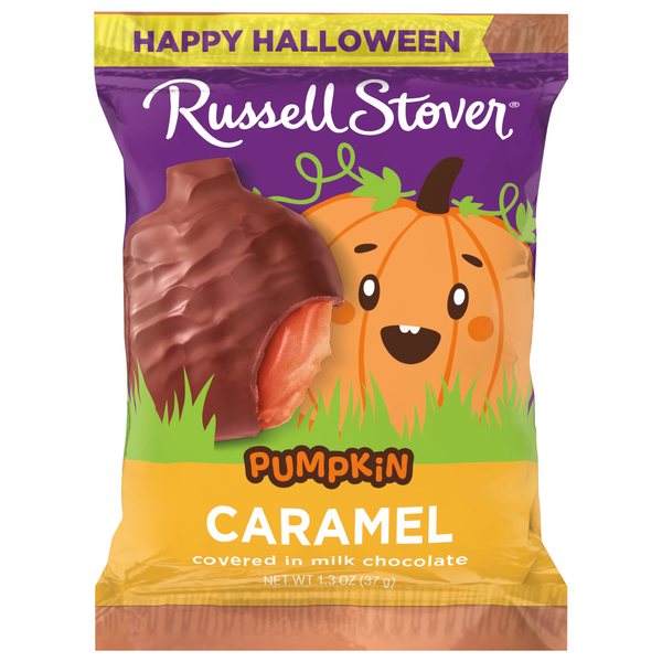 Russell Stover Caramel Milk Chocolate Halloween Candy Pumpkin