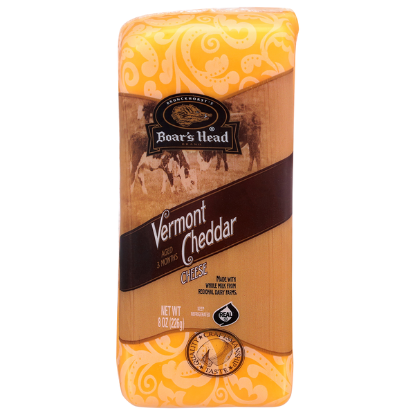 Boar's Head Aged Vermont Yellow Cheddar Cheese Block