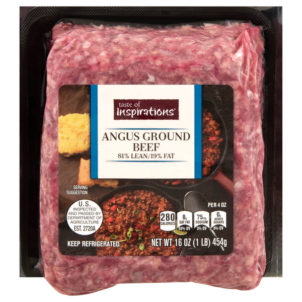 Taste of Inspirations 81% Lean Angus Ground Beef Brick Pack