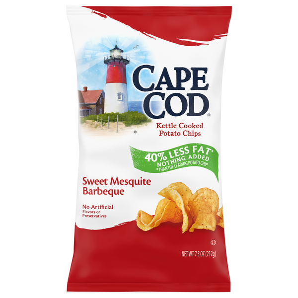 Cape Cod 40% Less Fat Sweet Mesquite Barbeque Kettle Cooked Potato Chips