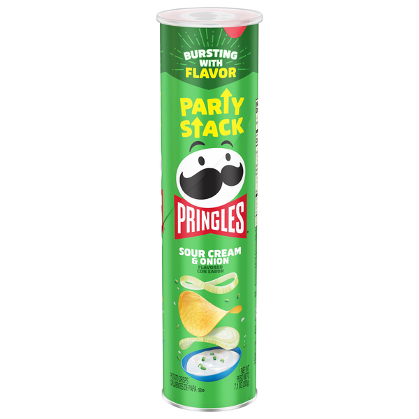 Pringles Sour Cream & Onion Potato Crisps Chips Party Stack