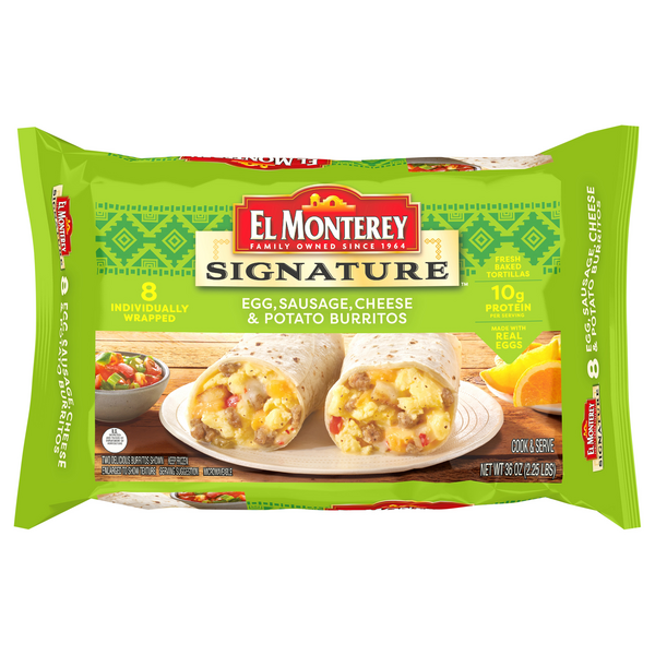 Save on El Monterey Signature Burritos Egg Sausage Cheese & Potato 8