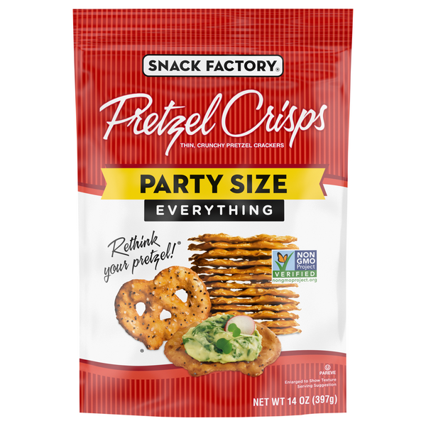 Snack Factory Everything Flavored Pretzel Crisps Party Size