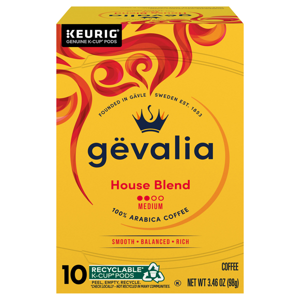Gevalia House Blend Medium Roast K-Cup Coffee Pods