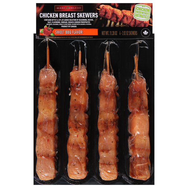 Marc Angelo Sweet BBQ Chicken Breast Skewers - 4 ct