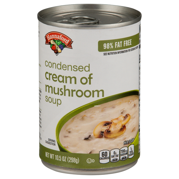 Hannaford Condensed 98% Fat Free Cream of Mushroom Soup