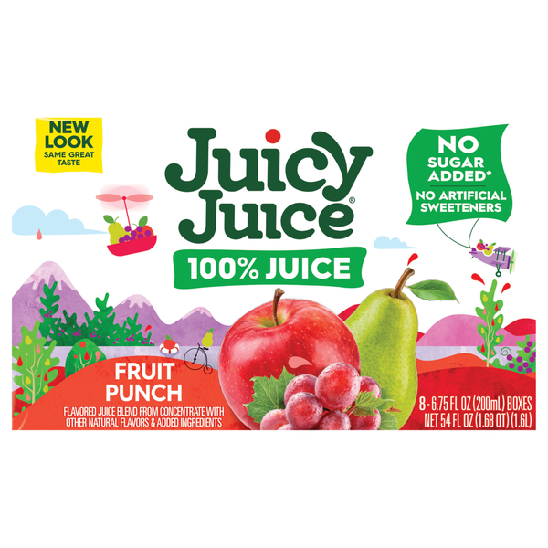 Juicy Juice No Added Sugar Fruit Punch Boxes - 8 pk