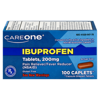 CareOne Ibuprofen Pain Relief 200 mg Caplets Gluten Free