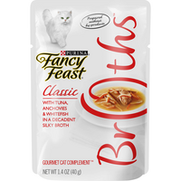 Fancy Feast Broths Cat Complement Creamy Tuna Anchovy Whitefish