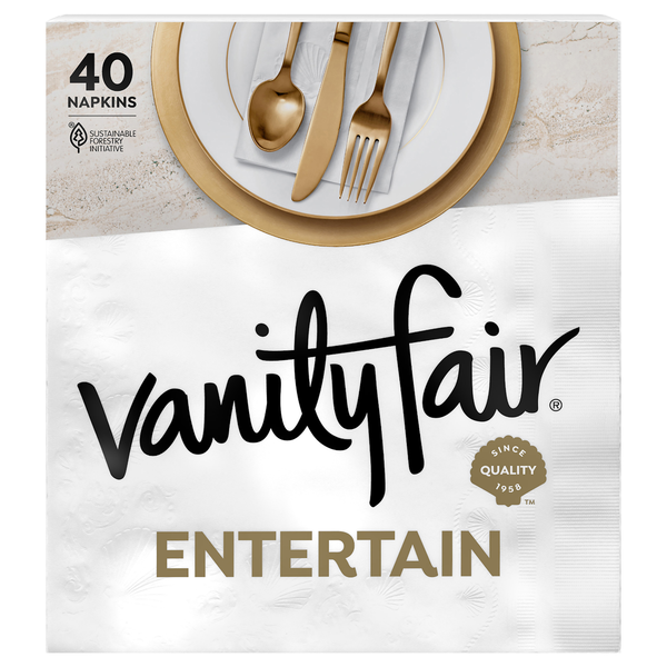 Vanity Fair Entertain Classic 3-Ply Napkins