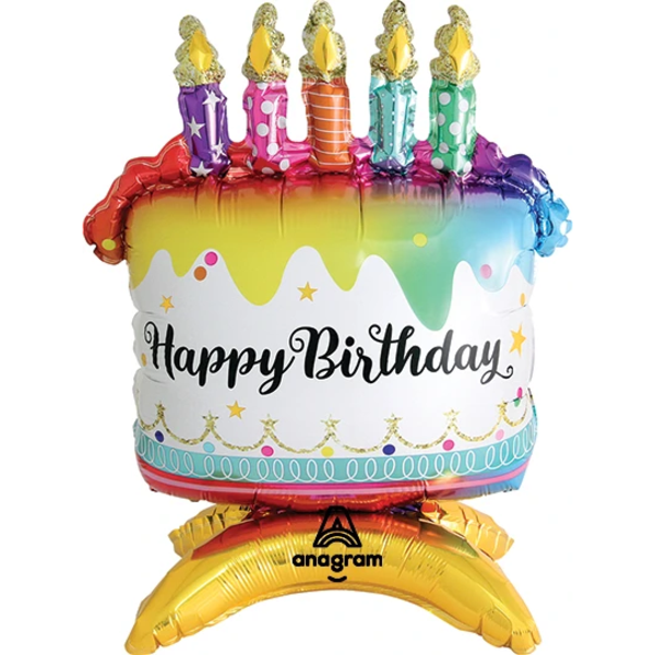 AirLoonz Birthday Cake Decorative Air-Filled Balloon