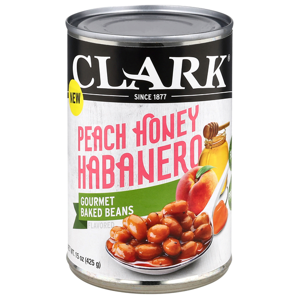 Clark Gourmet Peach Honey Habanero Baked Beans