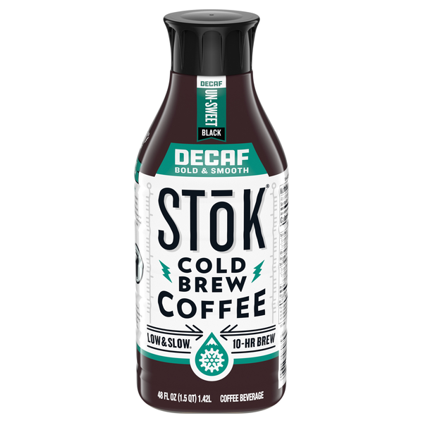 SToK Decaf Black Medium Roast Cold Brew Coffee Refrigerated