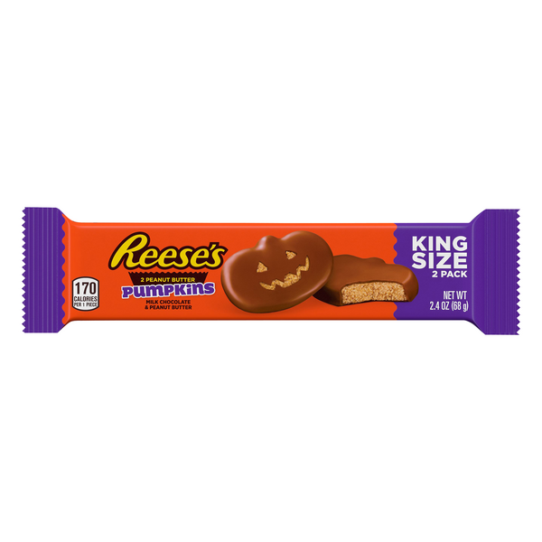 Reese's Pumpkins Milk Chocolate Peanut Butter Halloween Candy Cups - 2 ct