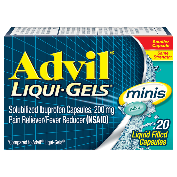 Advil Ibuprofen Pain Relief 200 mg Liqui-Gels Minis