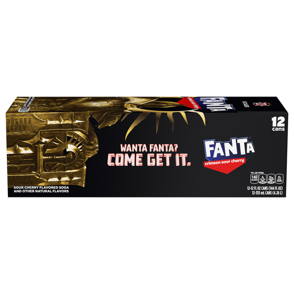 Fanta Crimson Sour Cherry Soda - 12 pk