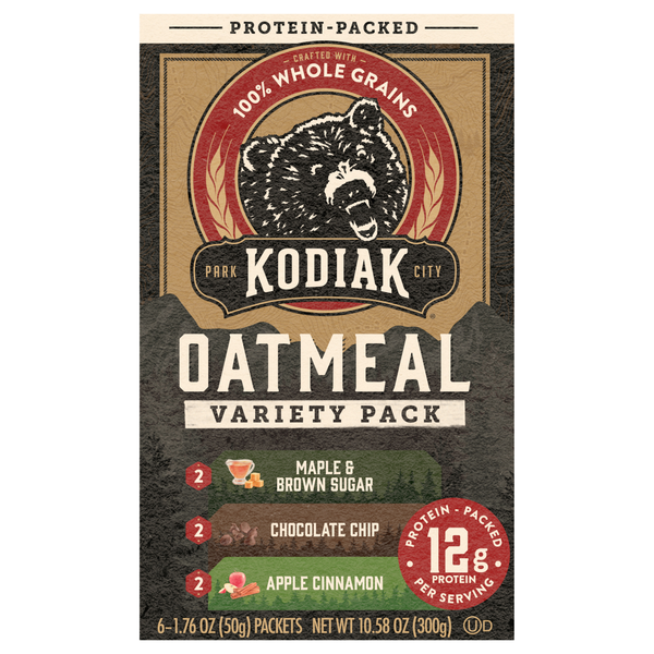 Kodiak Variety Protein-Packed Hearty Instant Oatmeal - 6 ct