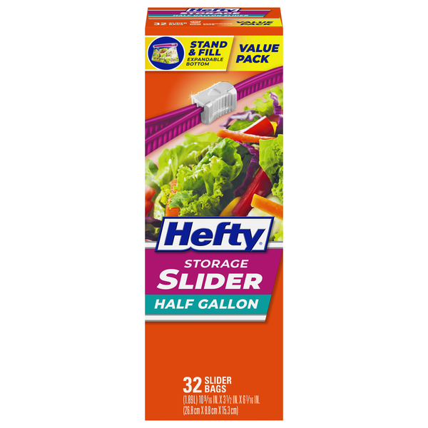 Hefty Slider Half Gallon Storage Bags