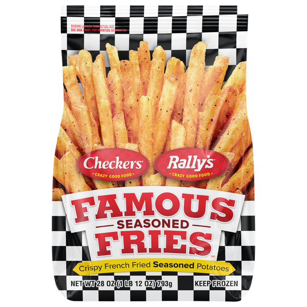Checkers Rally's Famous Fries Crispy French Fried Seasoned Potatoes Frozen