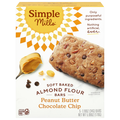 Simple Mills Gluten Free Peanut Butter Choc Chip Almond Flour Bars - 5 ct