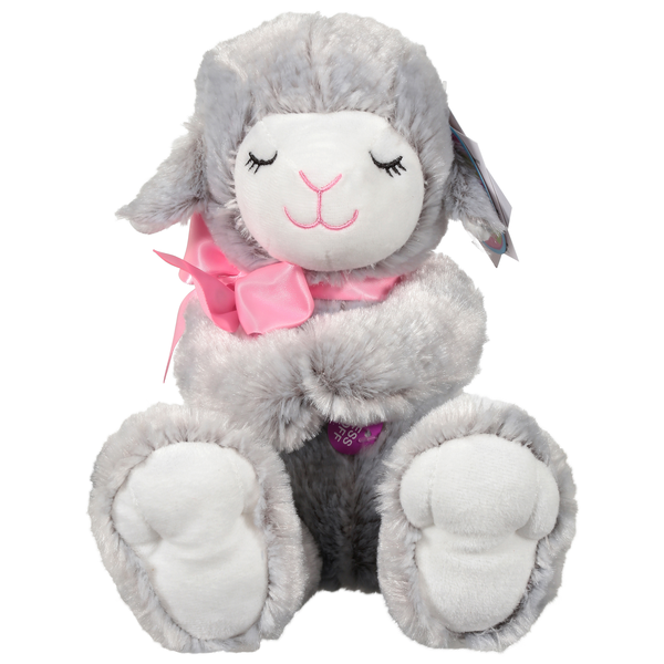 Smart Living 9 Inch Squeeze & Talk Easter Plush Gray Lamb