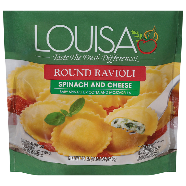 Save on Louisa Round Ravioli Spinach & Cheese Frozen Order Online