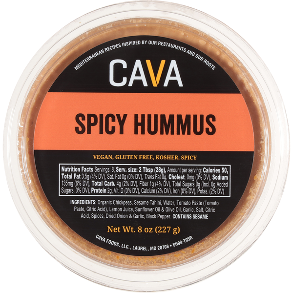 Cava Gluten Free Vegan Spicy Hummus