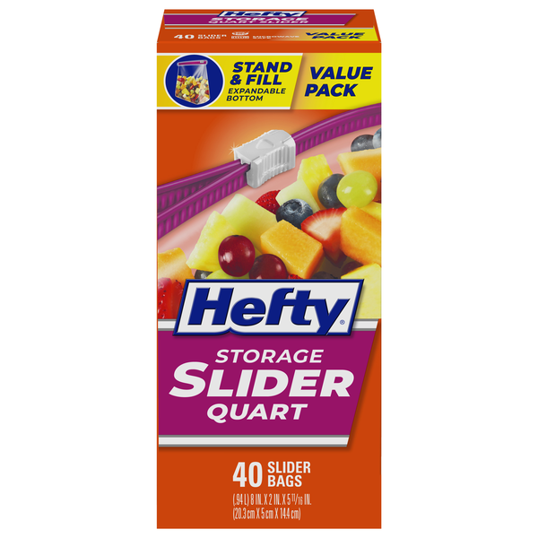 Hefty Slider Quart Storage Bags