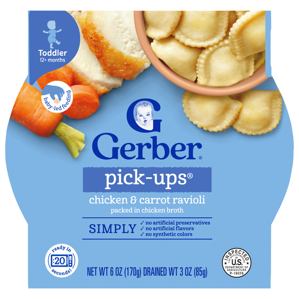 Gerber Mealtime Toddler Simply Pick-Ups Chicken & Carrot Ravioli