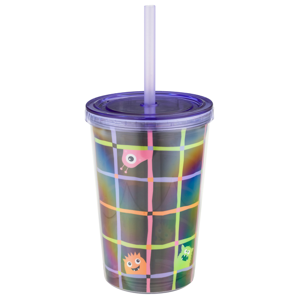 Smart Living Halloween Straw Tumbler Monsters