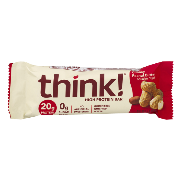 Save on think! High Protein Bar Chunky Peanut Butter Gluten Free Order