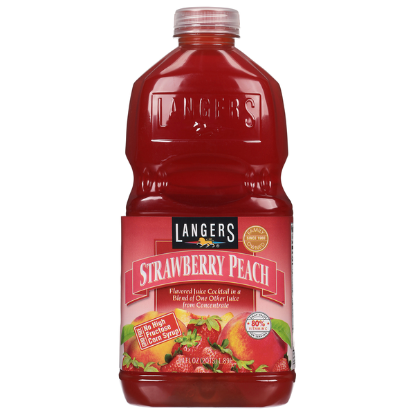 Langers Strawberry Peach Juice Cocktail