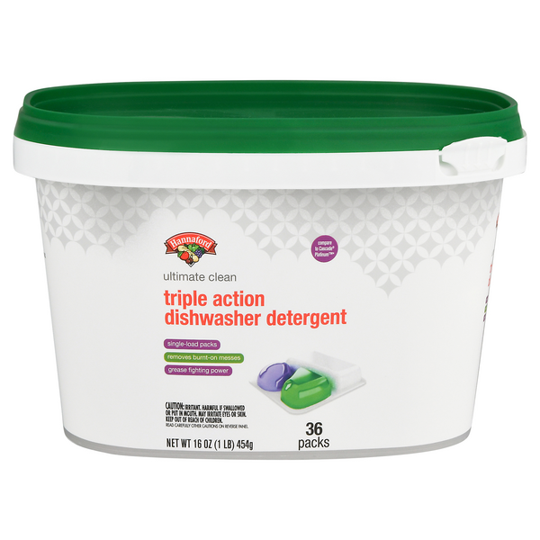 Hannaford Triple Action Dishwasher Detergent Packs Ultimate Clean